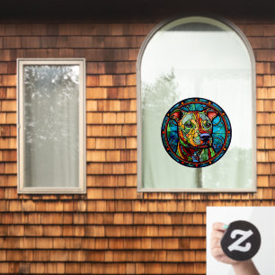 Autocollant Pour Fenêtre Pet Chien Chien Tige Faux Verre Tiré