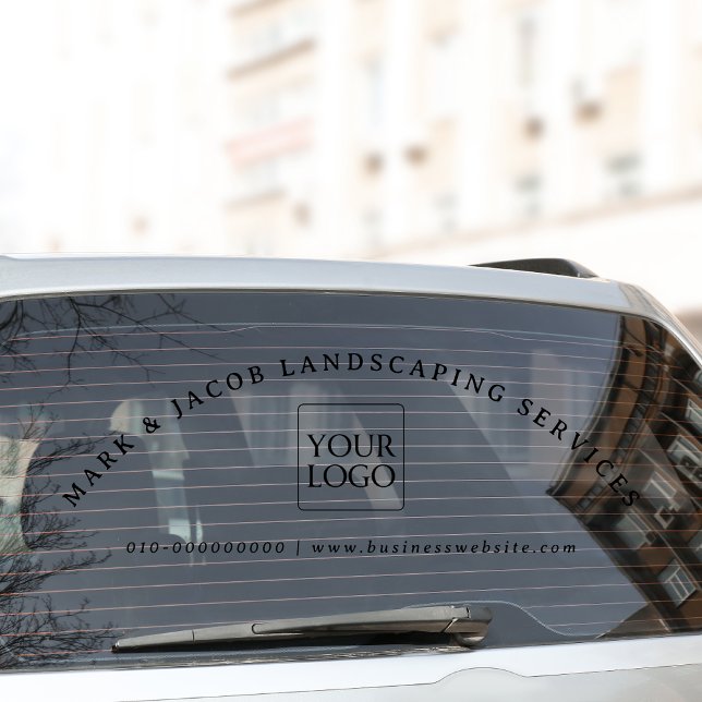 Autocollant Pour Fenêtre Petit texte personnalisé Logo d'entreprise Voiture (Créateur téléchargé)