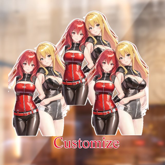 Autocollant Pour Fenêtre Petites filles Anime Thunder_Cove (Feuille 2)