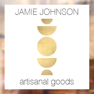 Autocollant Pour Fenêtre Phases de lune Abstraite Boutique d'art géométriqu