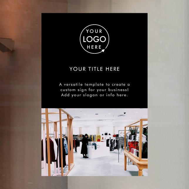 Autocollant Pour Fenêtre Photo promotionnel professionnel Logo d'entreprise (Créateur téléchargé)