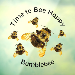 Autocollant Pour Fenêtre PhotographieBumblebees Il est temps d'être heureux