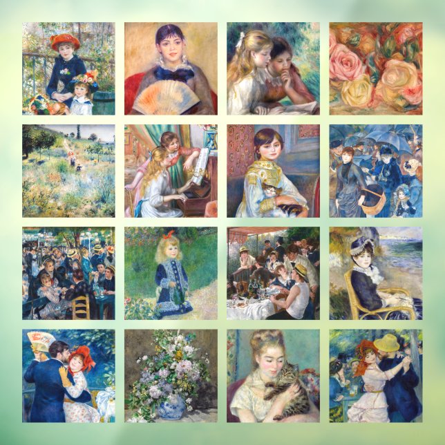 Autocollant Pour Fenêtre Pierre-Auguste Renoir - Chefs-d'oeuvre Grille Coll (Feuille 3)