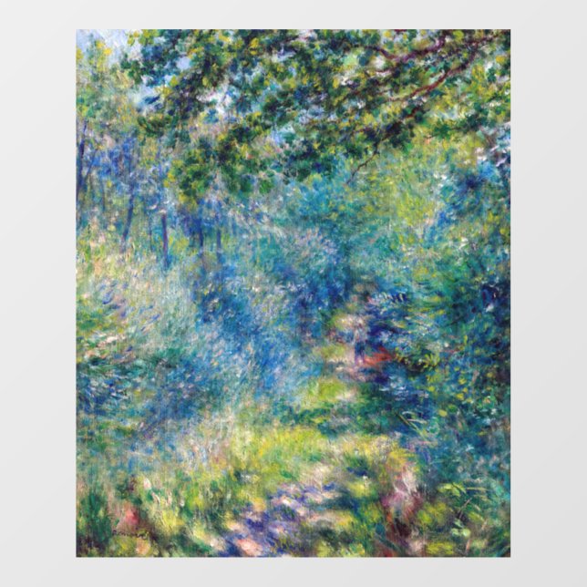 Autocollant Pour Fenêtre Pierre-Auguste Renoir - Chemin dans la Forêt (Feuille)