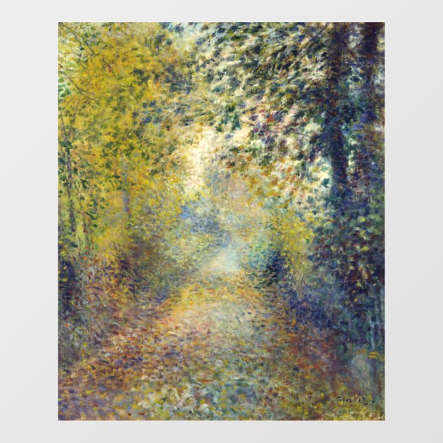 Autocollant Pour Fenêtre Pierre-Auguste Renoir - Dans les bois (Feuille)
