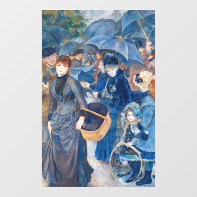 Autocollant Pour Fenêtre Pierre-Auguste Renoir - Les Parapluies (Feuille)