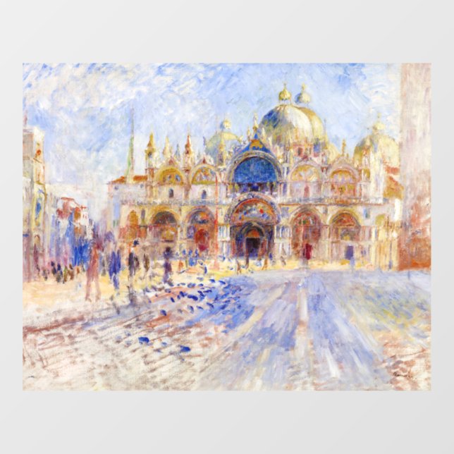 Autocollant Pour Fenêtre Pierre-Auguste Renoir - Venise, Piazza San Marco (Feuille)