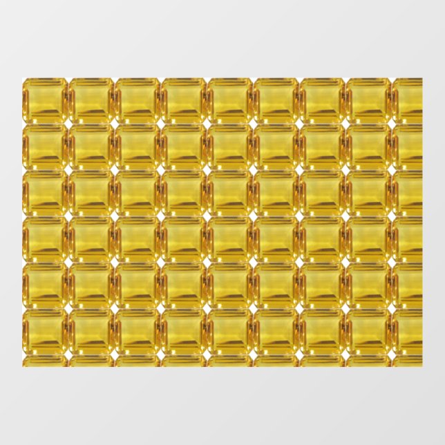Autocollant Pour Fenêtre Pierre jaune (Feuille)