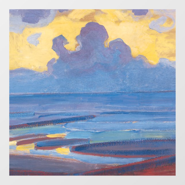 Autocollant Pour Fenêtre Piet Mondrian By the Sea Célèbre peinture (Feuille)