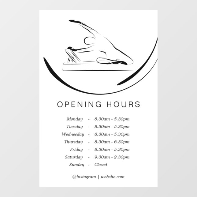 Autocollant Pour Fenêtre Pilates Mermaid sur le réformateur (Feuille)