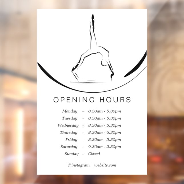 Autocollant Pour Fenêtre Pilates sur le réformateur (Feuille 2)