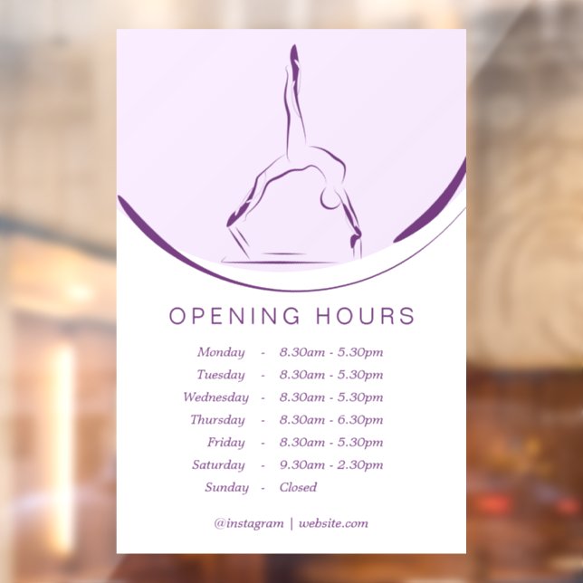 Autocollant Pour Fenêtre Pilates sur le réformateur | Couleur (Feuille 2)