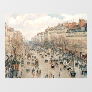 Autocollant Pour Fenêtre Pissarro - Boulevard Montmartre, Soleil après-midi