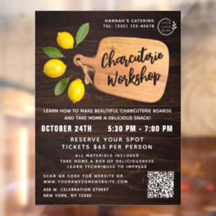 Autocollant Pour Fenêtre Planche à découper rustique en bois Scénario de cu