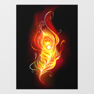 Autocollant Pour Fenêtre Plumes de paquetage de feu