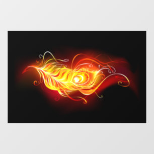 Autocollant Pour Fenêtre Plumes de paquetage de feu