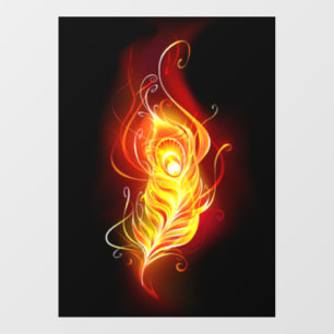 Autocollant Pour Fenêtre Plumes de paquetage de feu