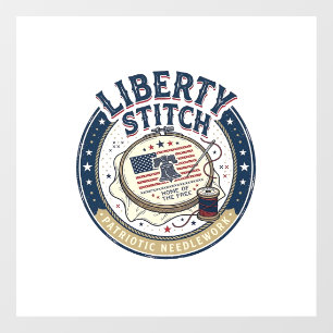 Autocollant Pour Fenêtre Point de Liberty Patriote Broderie Aiguille Patrio