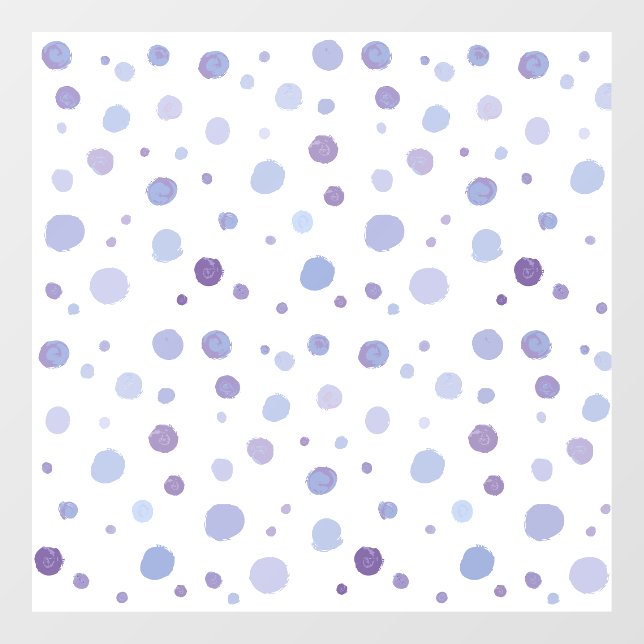 Autocollant Pour Fenêtre pois peints à la main (Feuille)