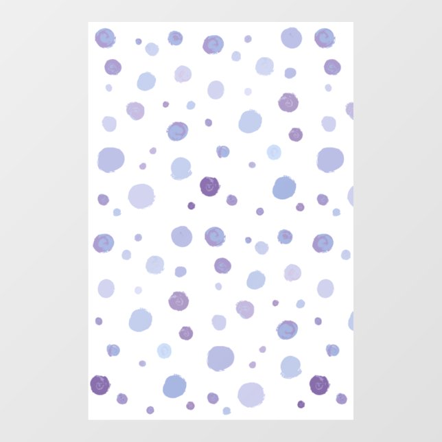 Autocollant Pour Fenêtre pois peints à la main (Feuille)