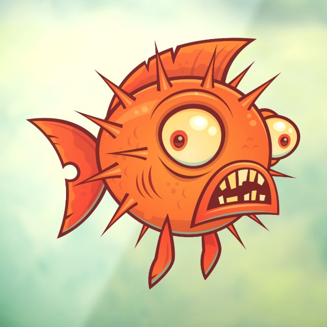 Autocollant Pour Fenêtre Poisson (Feuille 3)