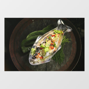 Autocollant Pour Fenêtre Poisson Barramundi thaï Tom Yum au citron vert piq