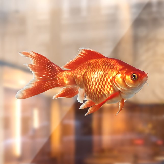 Autocollant Pour Fenêtre Poisson d'or (Feuille 2)