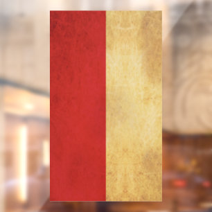 Autocollant Pour Fenêtre Pologne Drapeau Conception Vintage