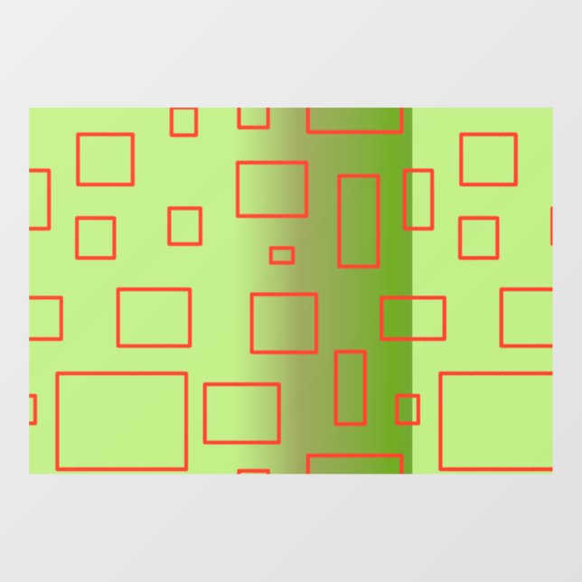 Autocollant Pour Fenêtre Popcorn Anime Red Green Box Abstract Window Cling (Feuille)