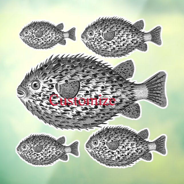 Autocollant Pour Fenêtre Porcupine tonnerre-anse  (Feuille 3)