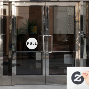 Autocollant Pour Fenêtre Porte circulaire blanche et noire
