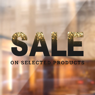 Autocollant Pour Fenêtre Porte d'affaires de 50 po X30 po Glam Black Gold