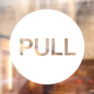 Autocollant Pour Fenêtre Porte de la boutique moderne White PULL