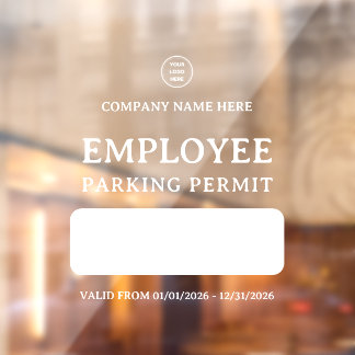 Autocollant Pour Fenêtre Porte du permis d'entrée de stationnement pour emp