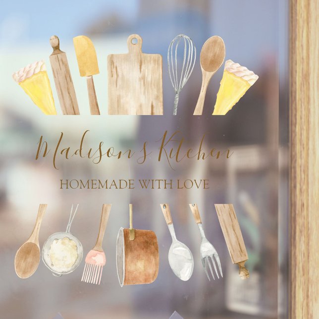 Autocollant Pour Fenêtre Porte Feuilles de verdure d'eucalyptus vert sauge (In situ)