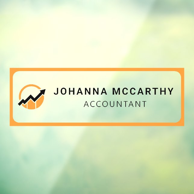 Autocollant Pour Fenêtre Porte-nom | Logo d'entreprise du comptable de port (Feuille 3)