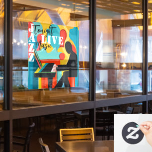 Autocollant Pour Fenêtre Poster de concert The Pianist - Peinture à l'huile