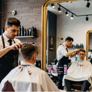 Autocollant Pour Fenêtre Poteaux de salon de coiffure personnalisés Miroir