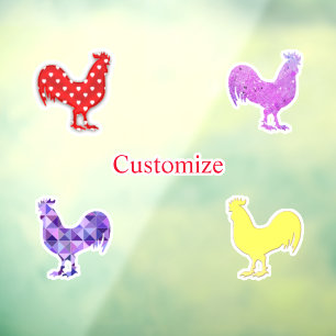 Autocollant Pour Fenêtre Poules de poulet Thunder_Cove 