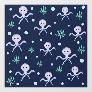 Autocollant Pour Fenêtre Poulpe sous le motif enfants de la mer