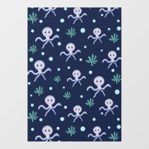 Autocollant Pour Fenêtre Poulpe sous le motif enfants de la mer