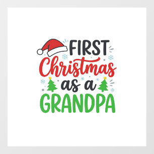 Autocollant Pour Fenêtre Premier Noël Grand-père Chapeau de Père Noël
