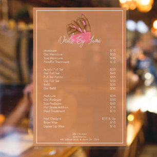 Autocollant Pour Fenêtre Prestations de services de manucure d'artiste en o