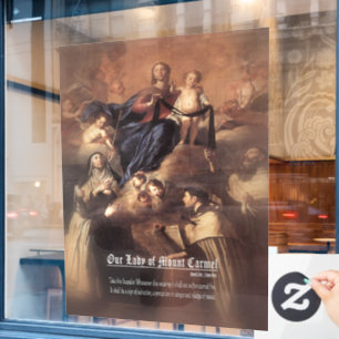 Autocollant Pour Fenêtre Prière Notre-Dame du Mont Carmel
