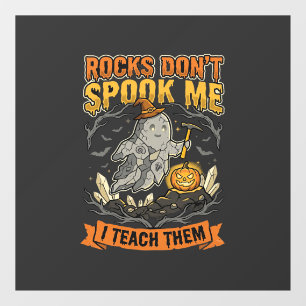 Autocollant Pour Fenêtre Prof de géologie d'Halloween épouvante