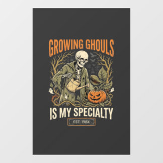 Autocollant Pour Fenêtre Professeur de botanique Halloween Jardin effrayant