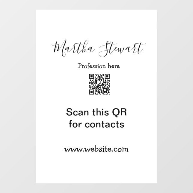 Autocollant Pour Fenêtre Profession add QR code details website company bus (Feuille)