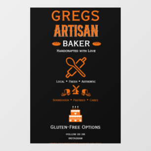 Autocollant Pour Fenêtre Promotion d'une boulangerie artisanale