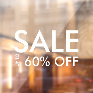 Autocollant Pour Fenêtre Promotion Vente Boutique 50% De Promo