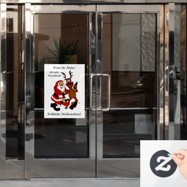 Autocollant Pour Fenêtre Prost it bags - Joyeux Noël! Texte allemand (Porte de bureau)